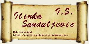 Ilinka Sanduljević vizit kartica